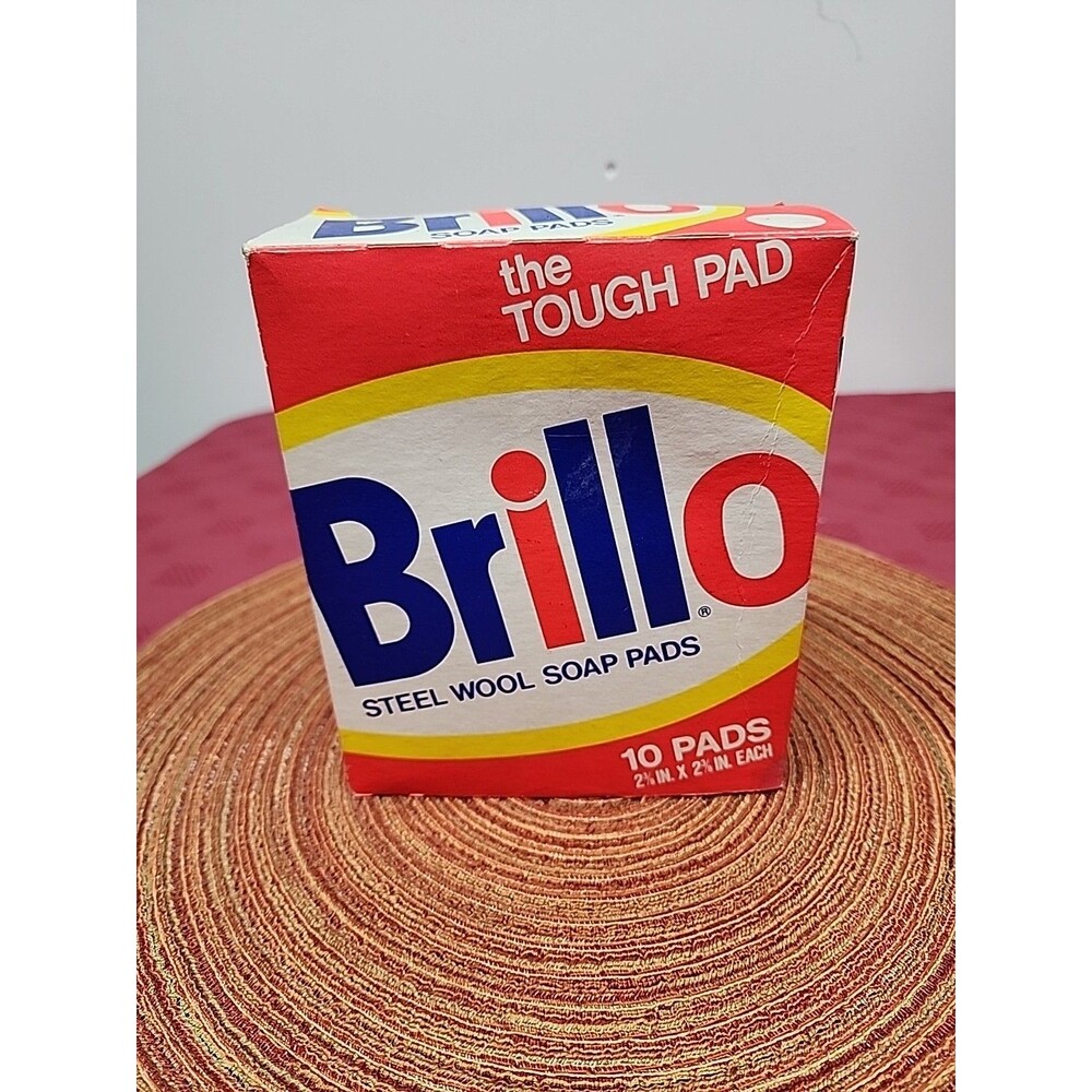 Vintage 1960s Brillo Steel Wool Pads Box W 6 Soap Pads Post 1962 Kmart Price Tag